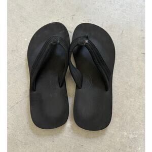 Rainbow Black Flip Flops Grombow size 4/5